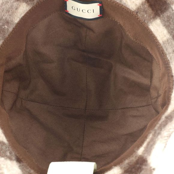 Gucci Embroidered Patch Bucket Hat Wool Large Brown, Multicolor - Picture 5 of 7